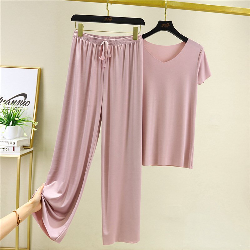 Faye Women’s Soft Ice Silk Set – Comfortable Lightweight Casual Loungewear Style