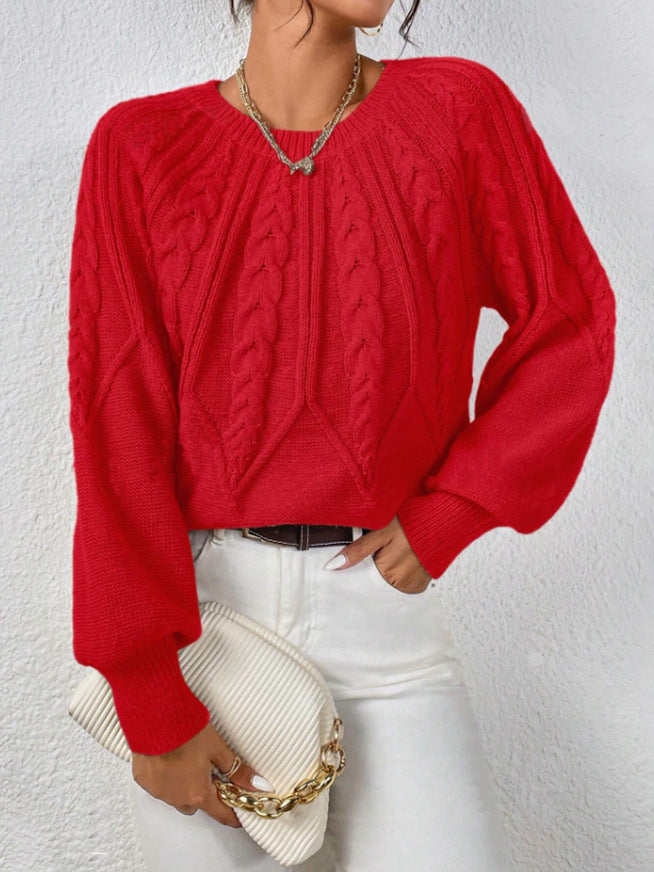 Women’s Cable-Knit Crewneck Sweater - Soft and Versatile
