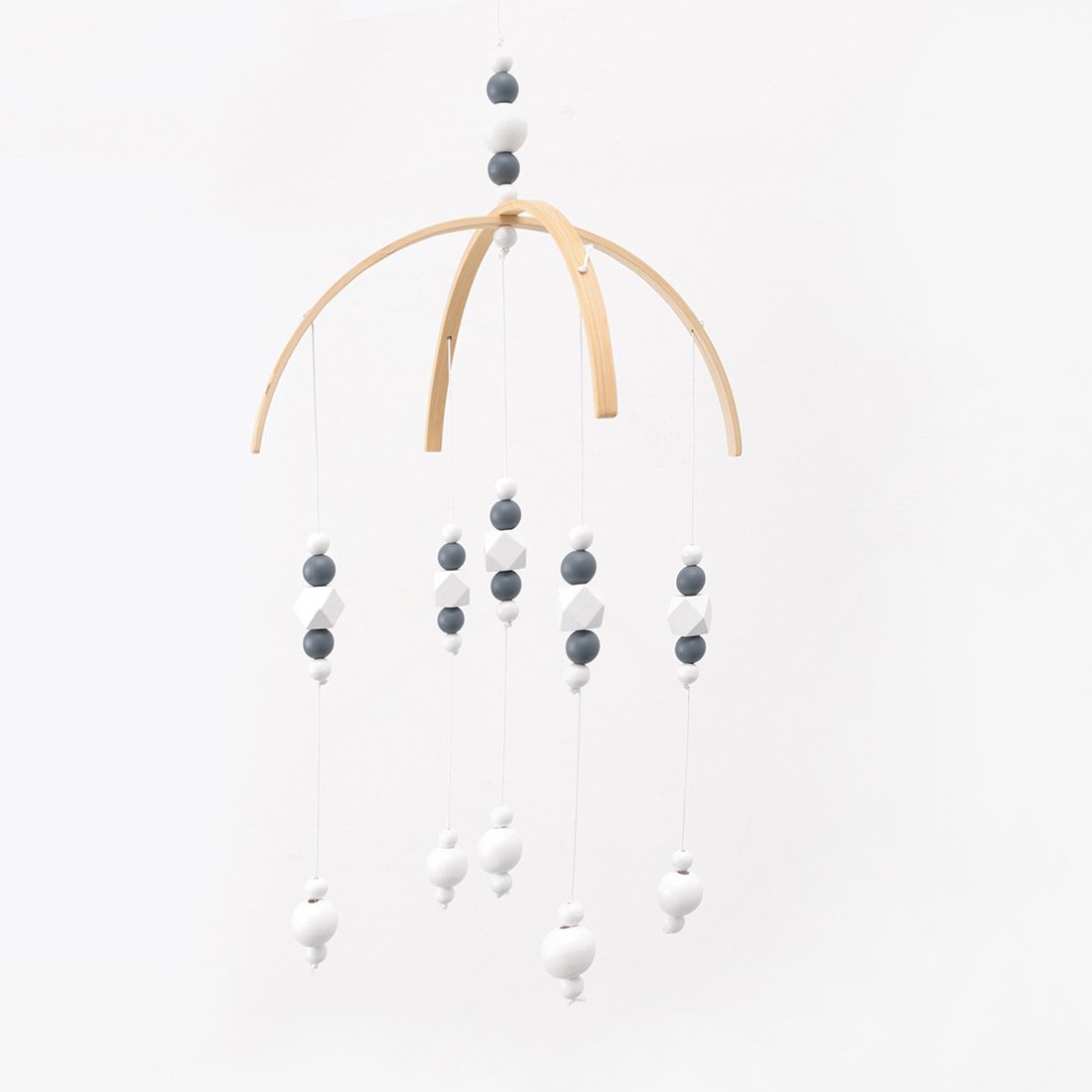 Nordic-style Wooden Bead Bed Bell – Children's Room Decoration