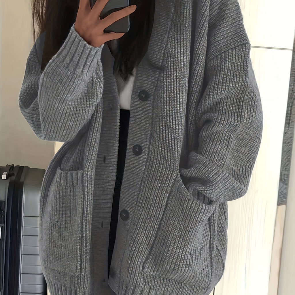 Relaxed Button Cardigan - Soft and Easy