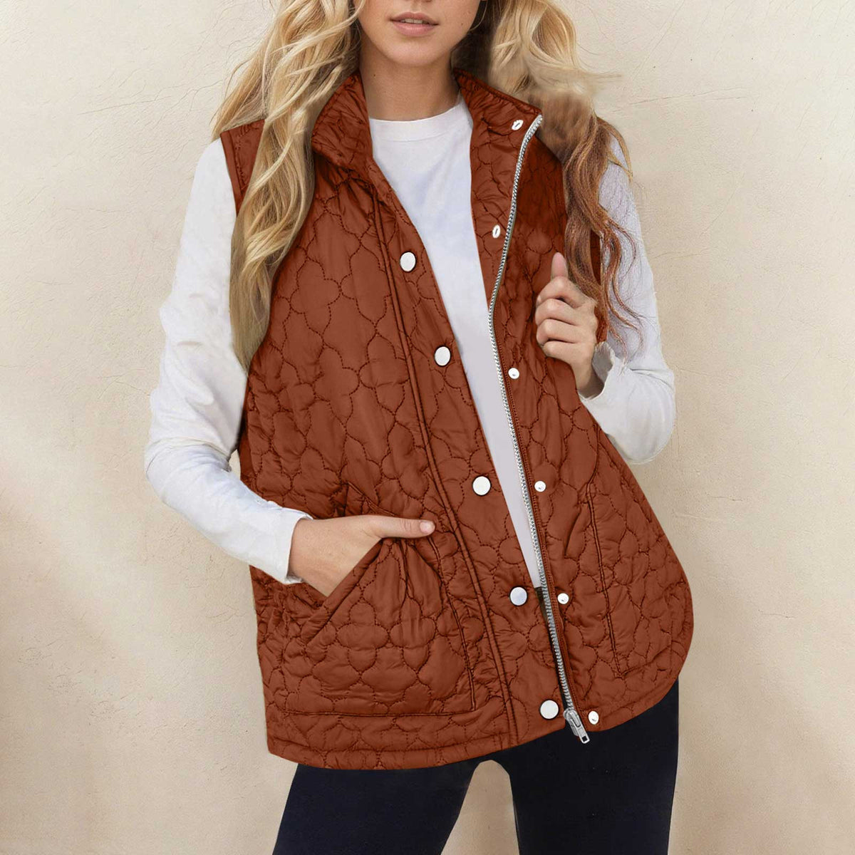 Women’s Quilted Sleeveless Vest – Warm Practical Outerwear
