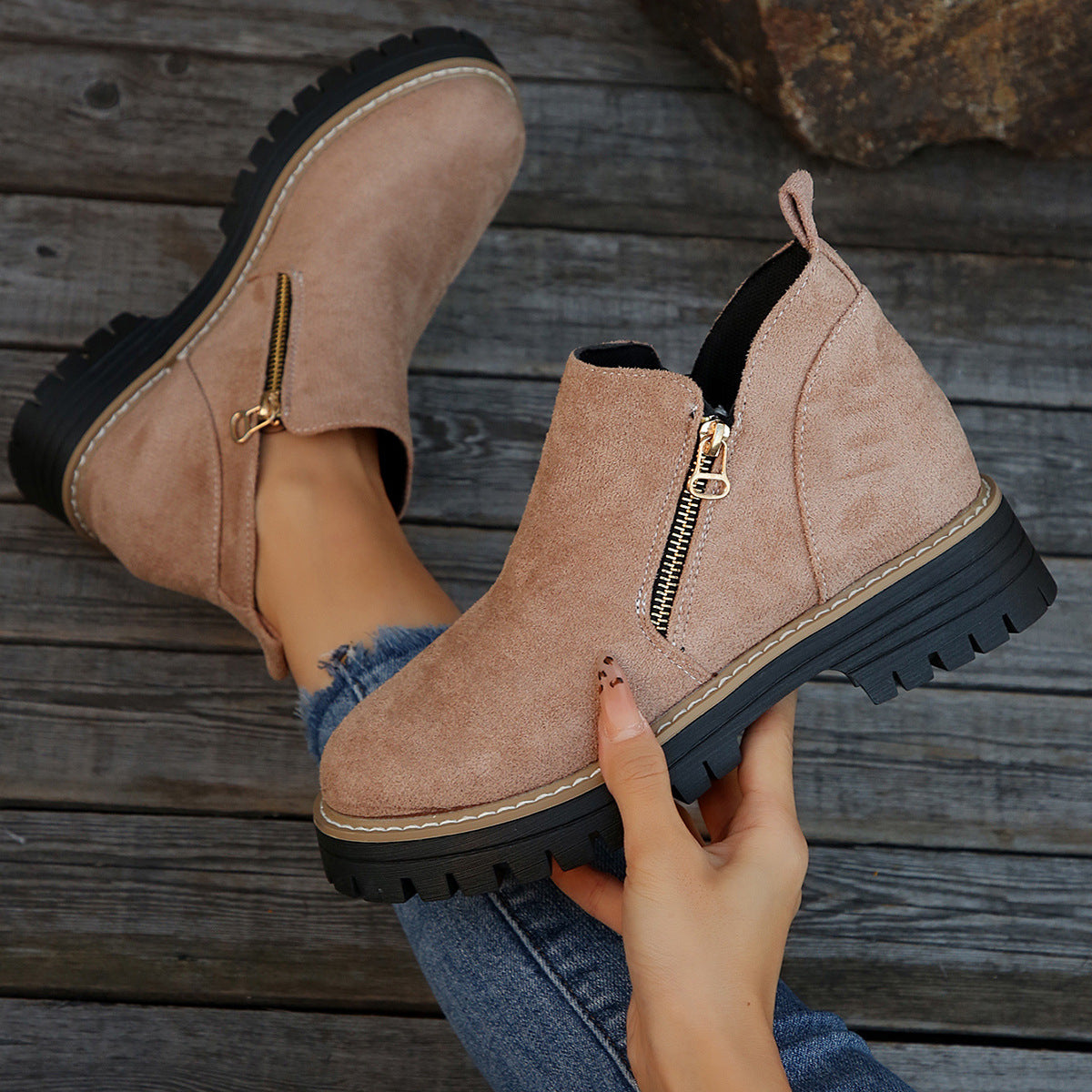 Women's Ankle Boots - Comfortable Everyday Cold Weather Footwear