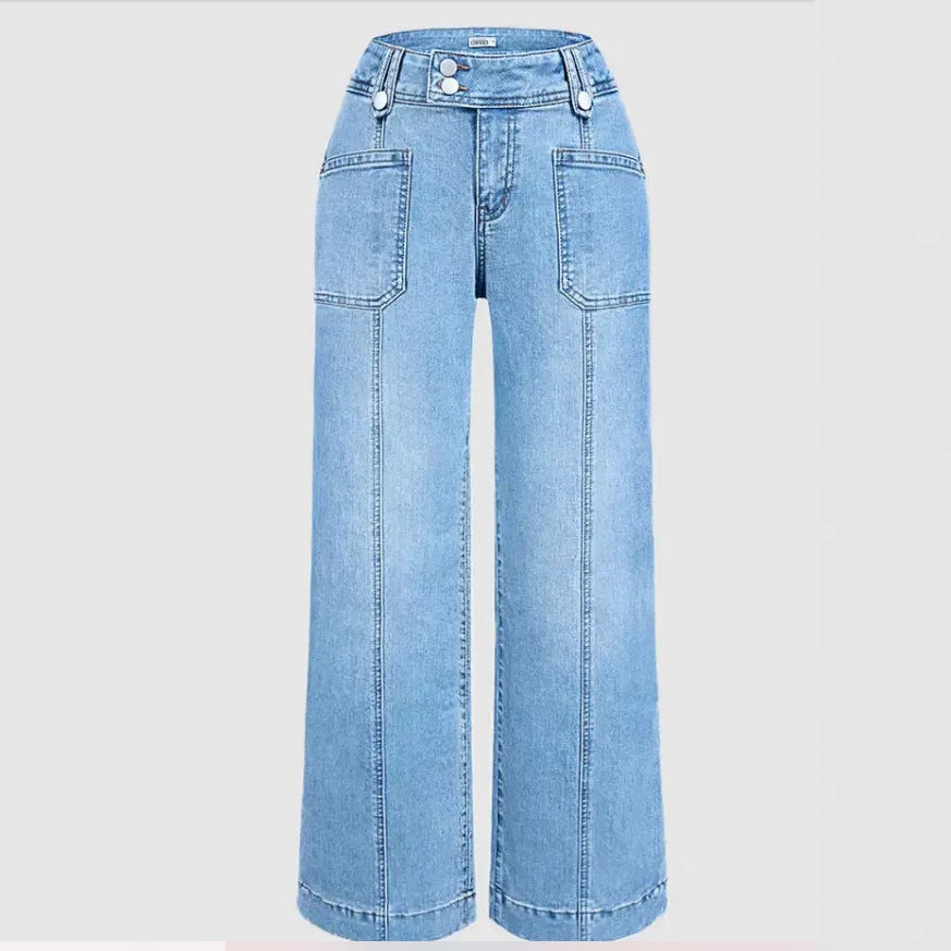 Washed Wide-Leg Jeans - Modern and Comfortable
