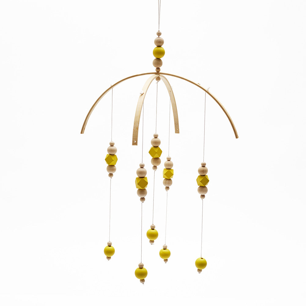 Nordic-style Wooden Bead Bed Bell – Children's Room Decoration