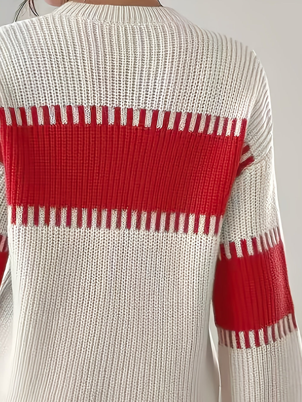 Women’s Colorblock Striped Sweater – Soft Casual Knit