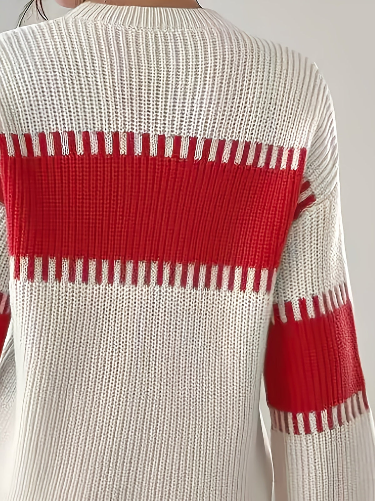 Women’s Colorblock Striped Sweater – Soft Casual Knit