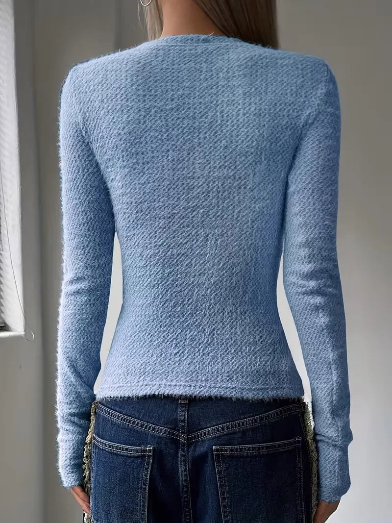Long-Sleeve Everyday Top - Simple and Versatile