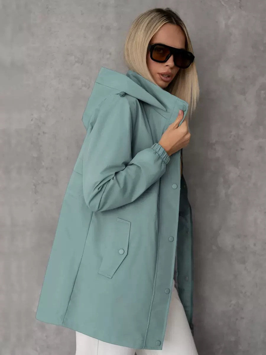 Women's Hooded Casual Jacket - Lightweight Sporty Everyday Layer