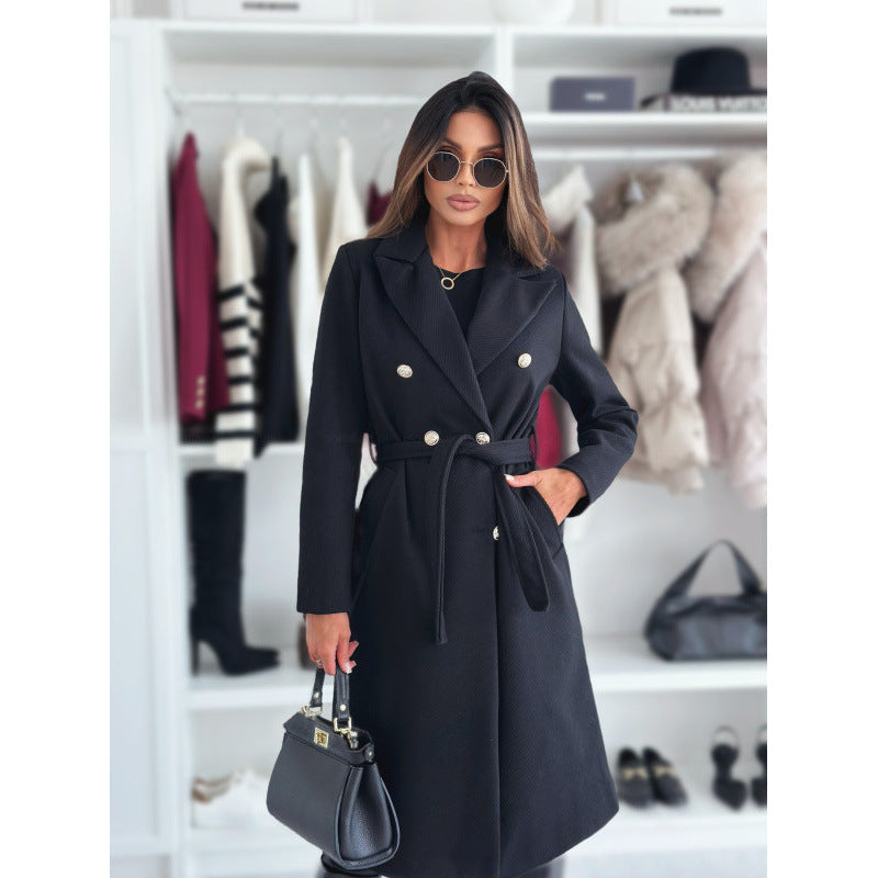 British-Style Wool Cape Coat - Elegant and Warm