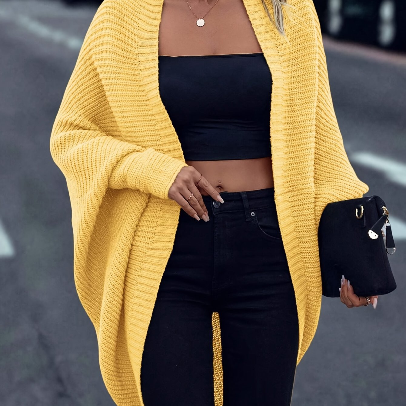 Women’s Oversized Knit Vest – Cozy Layered Casual Style