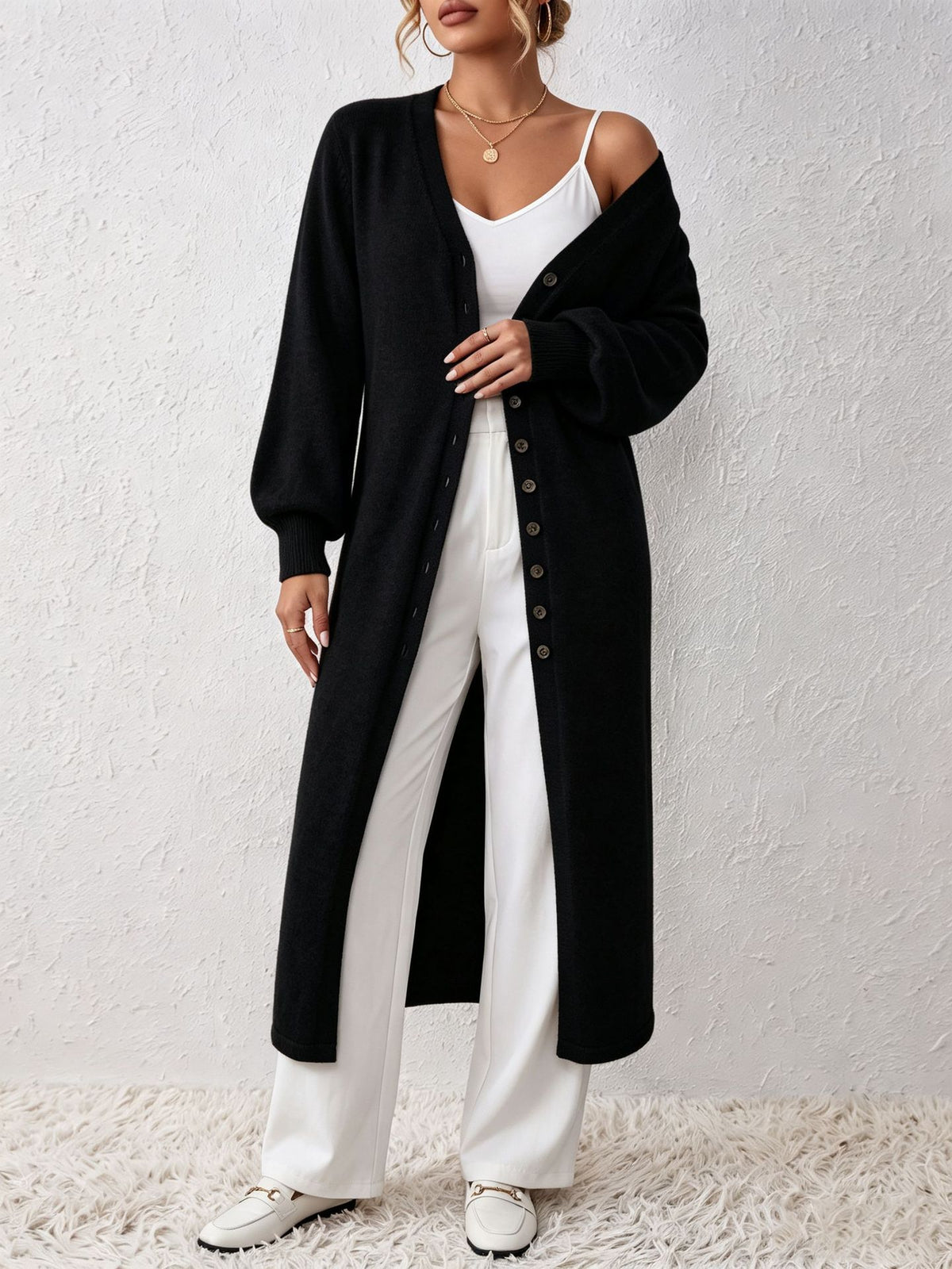 Women’s Knitted Cardigan  – Stylish Cozy Elegant Everyday Wear