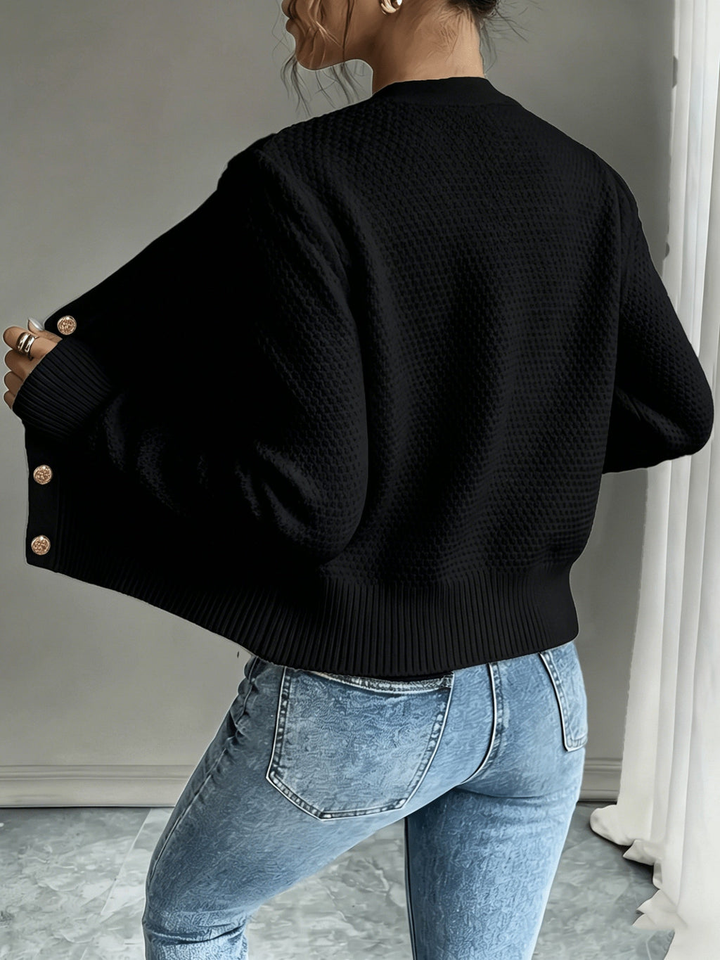 Cable-Knit Button Cardigan - Elegant and Cozy