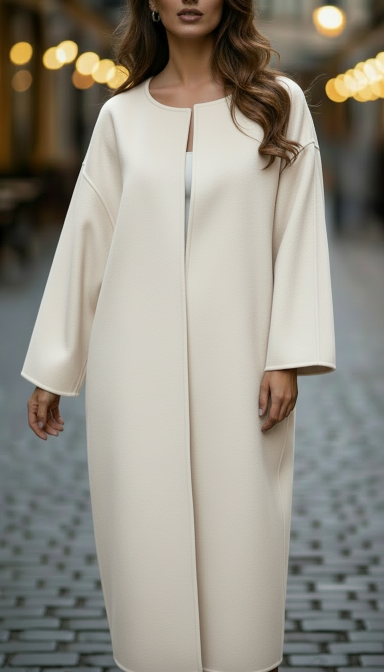Women’s Oversized Longline Coat – Elegant Relaxed Fit Winter Style