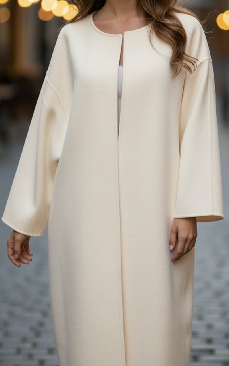 Women’s Oversized Longline Coat – Elegant Relaxed Fit Winter Style