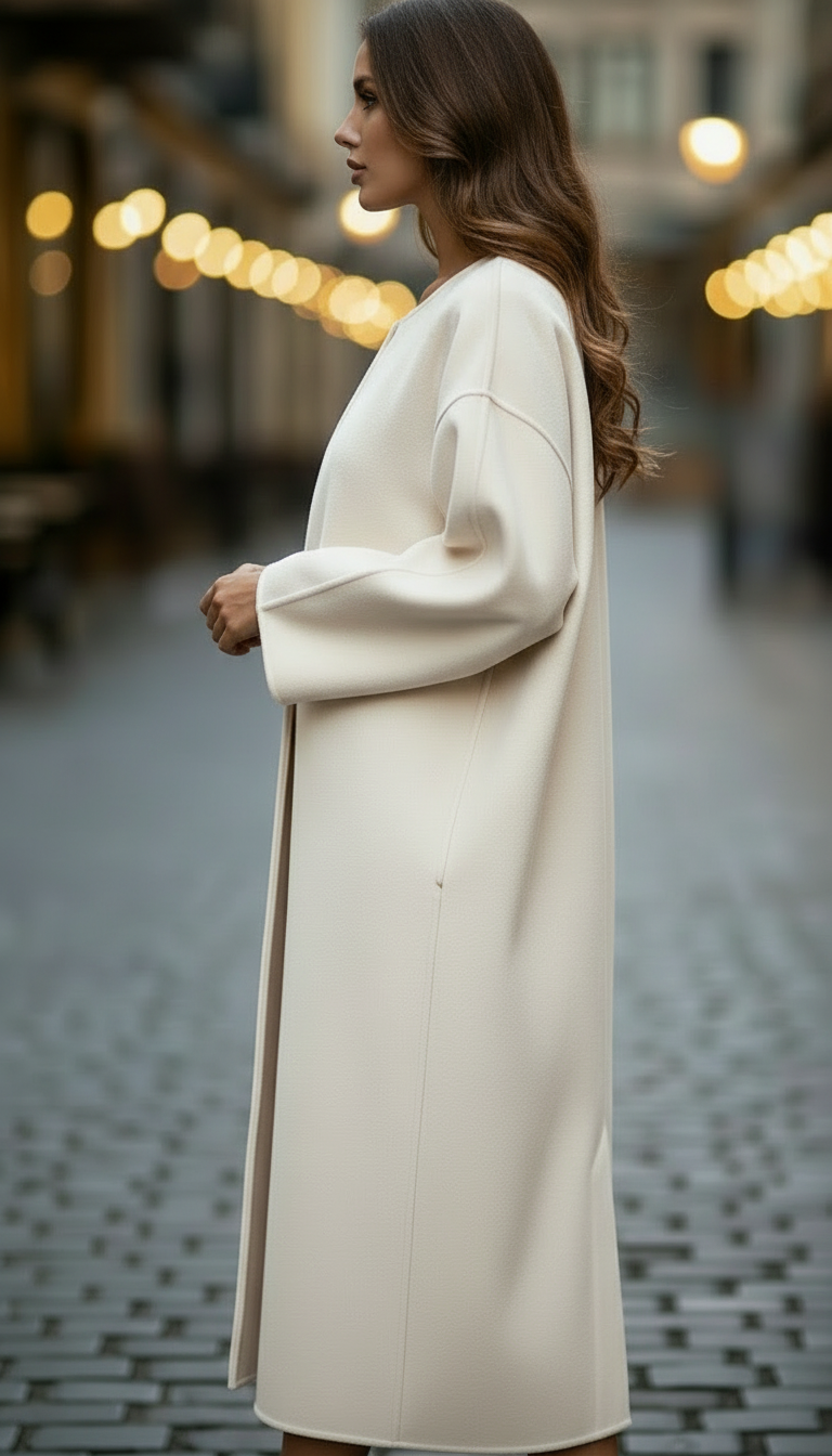 Women’s Oversized Longline Coat – Elegant Relaxed Fit Winter Style