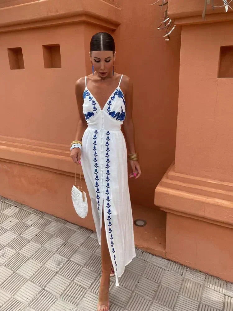 Women's Floral A-Line Wedding Guest Dress – Elegant Occasion Party Dress