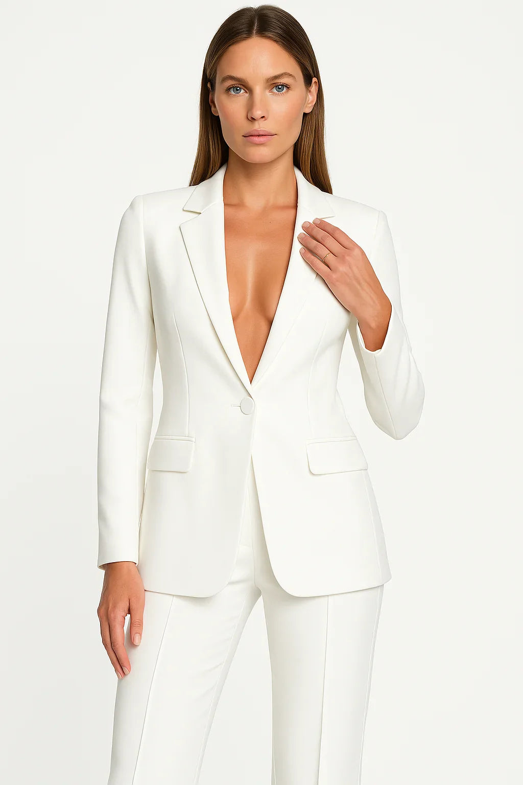 Women's Blazer and Trouser Set – Chic Tailored Two-Piece Outfit