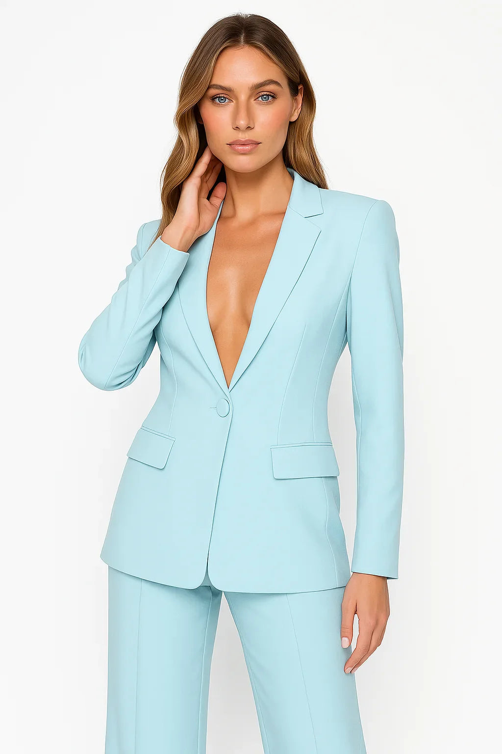 Women's Blazer and Trouser Set – Chic Tailored Two-Piece Outfit