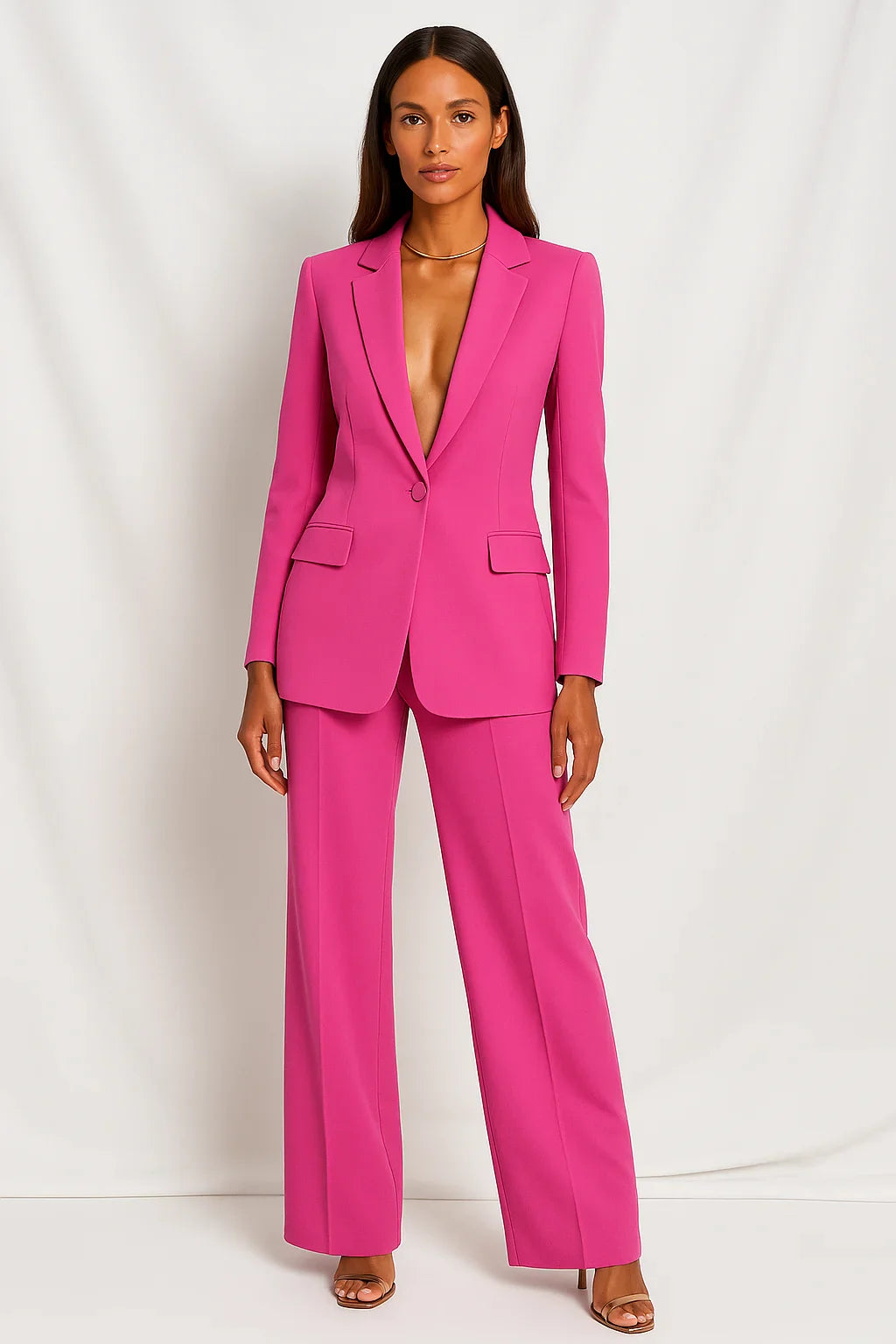 Women's Blazer and Trouser Set – Chic Tailored Two-Piece Outfit