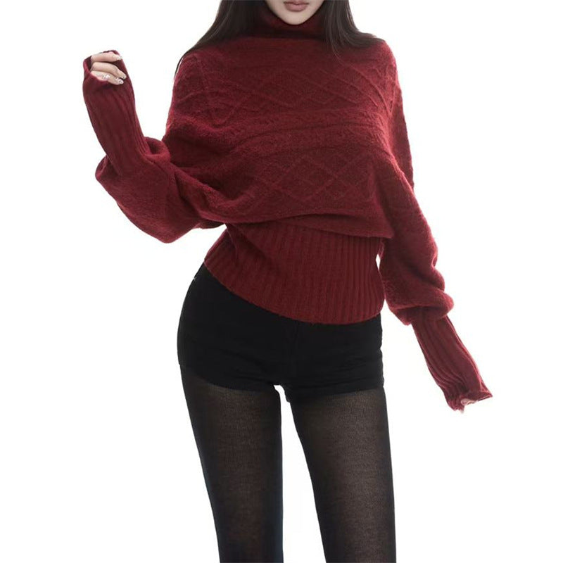 Cable-Knit Turtleneck Sweater - Soft and Shaped