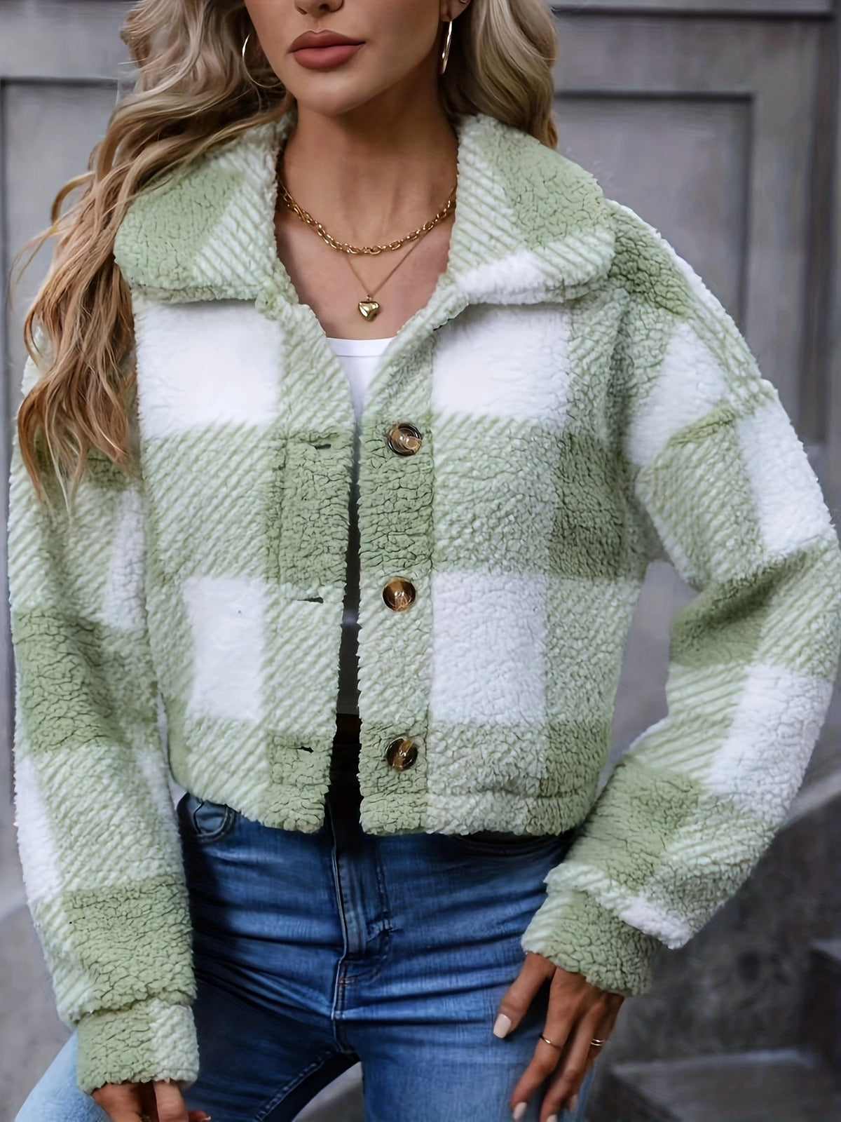 Cropped Check Jacket - Soft and Polished