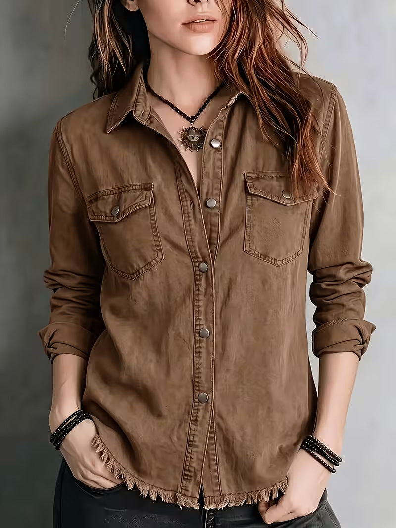 Western Fringe Long-Sleeve Shirt - Retro and Original