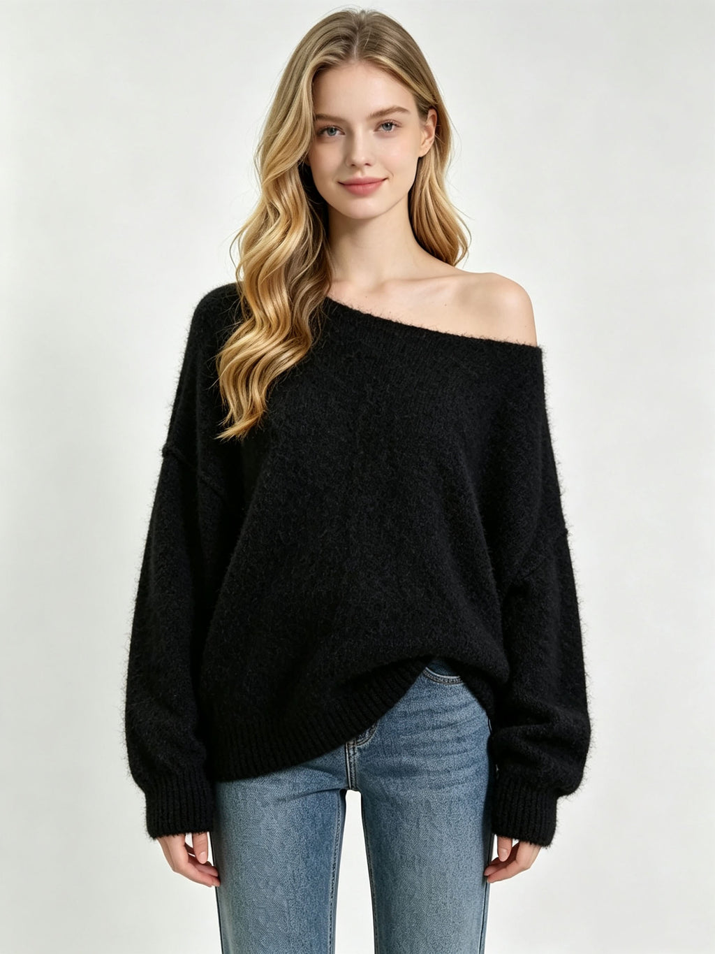 Cozy Loose Round-Neck Sweater - Soft and Easy