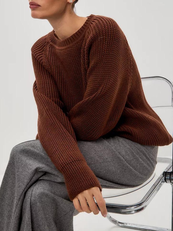 Women's Thick Knit Sweater - Soft Solid Color Cozy Everyday Knit