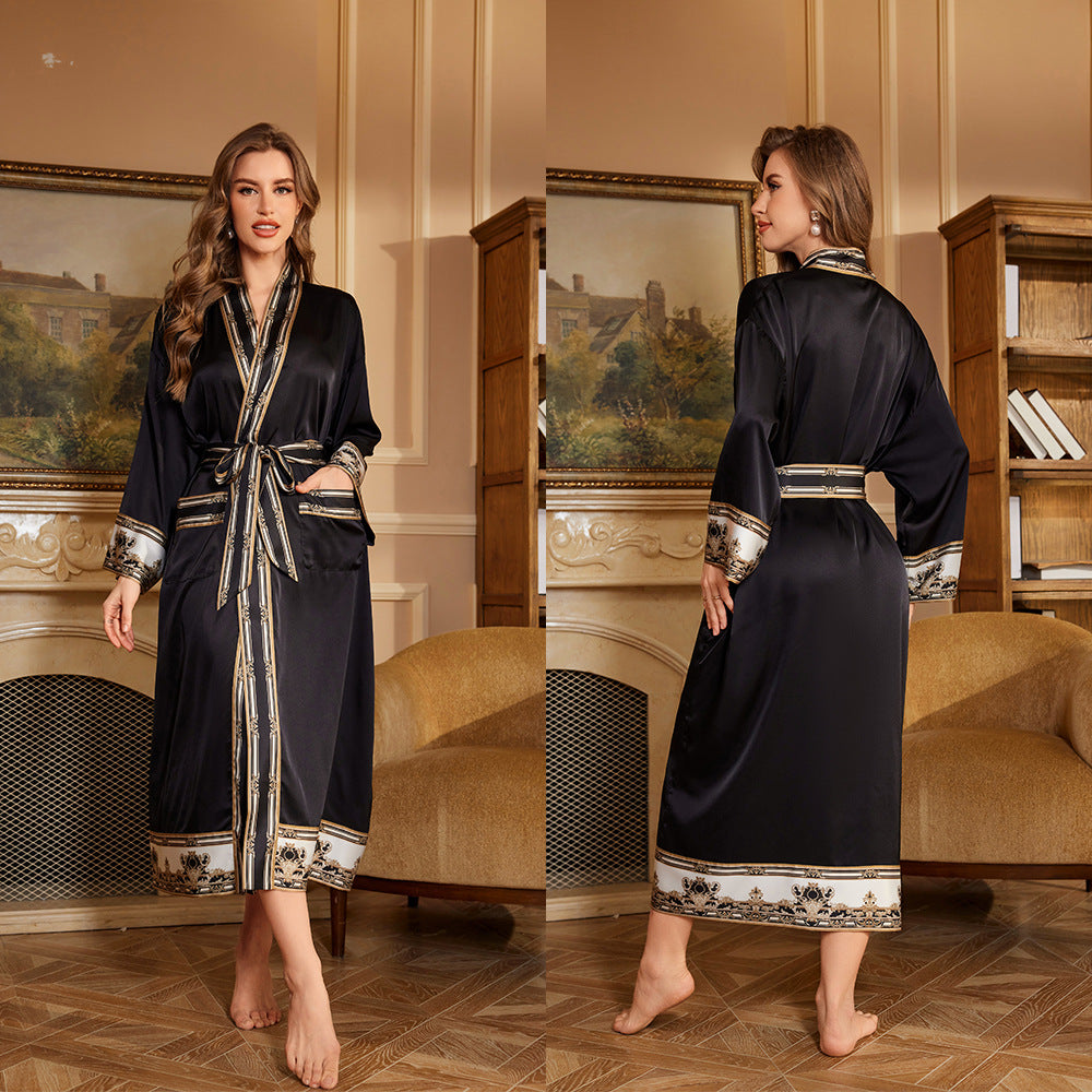 Luxury Long Bathrobe – Soft Plush Robe for Home and Spa