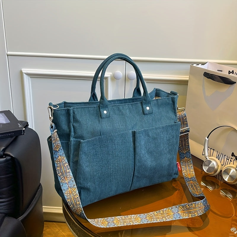 Women’s Structured Tote Bag – Everyday Large Capacity Shoulder Bag