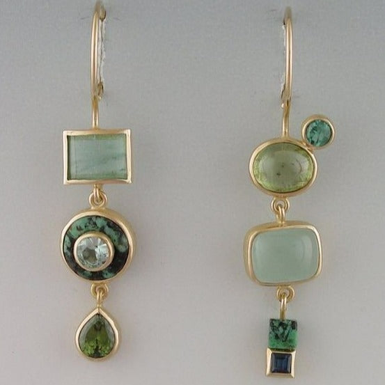 Women's Vintage Green Earrings - Elegant Everyday Jewelry Accent