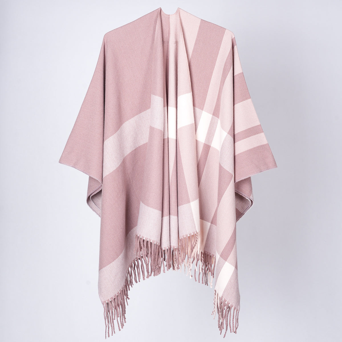 Women's Plaid Fringe Shawl - Classic and Cozy