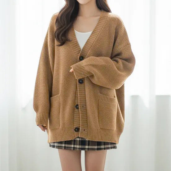 Korean-Style Knit Cardigan Jacket - Soft and Trendy