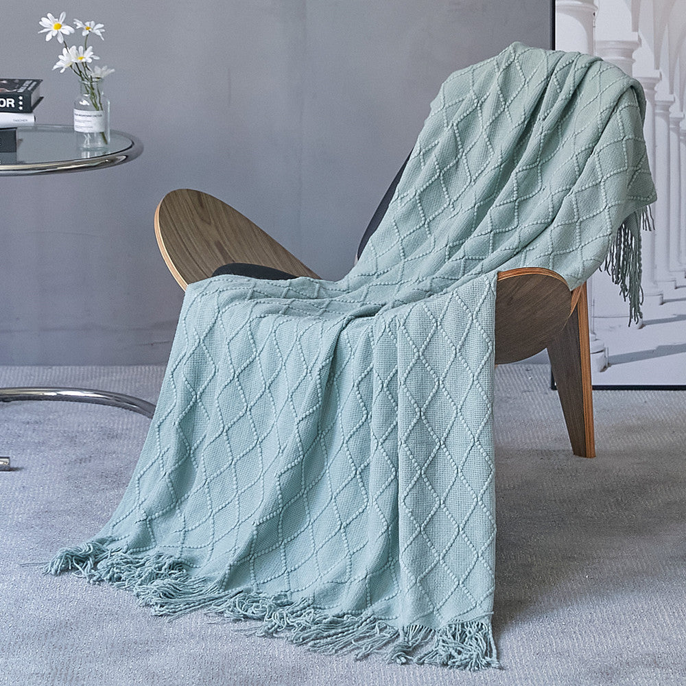 Nordic Cotton Sofa Throw Blanket – Soft Decorative Couch and Office Cover