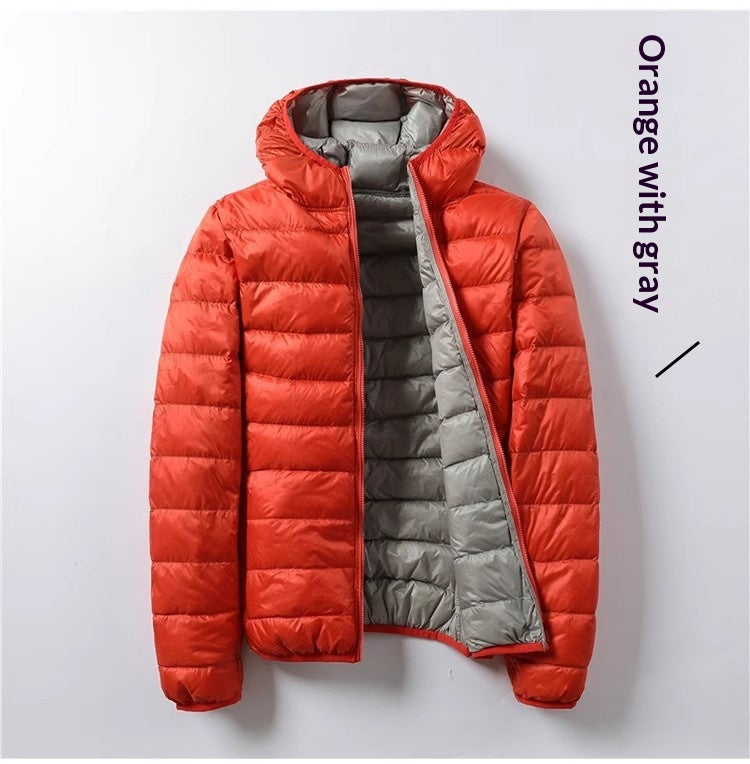 Lightweight Short Hooded Puffer Jacket - Warm and Practical