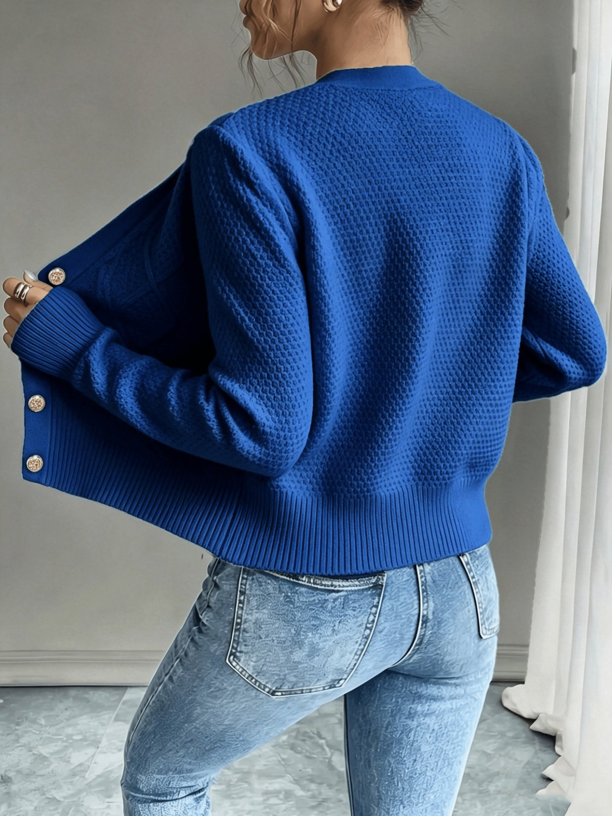 Cable-Knit Button Cardigan - Elegant and Cozy