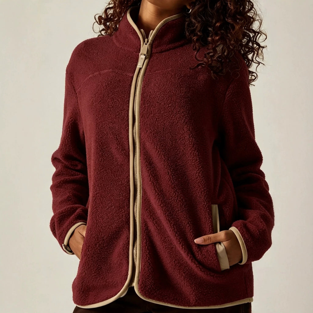 Women’s Fleece Cardigan Coat – Warm Soft Layer