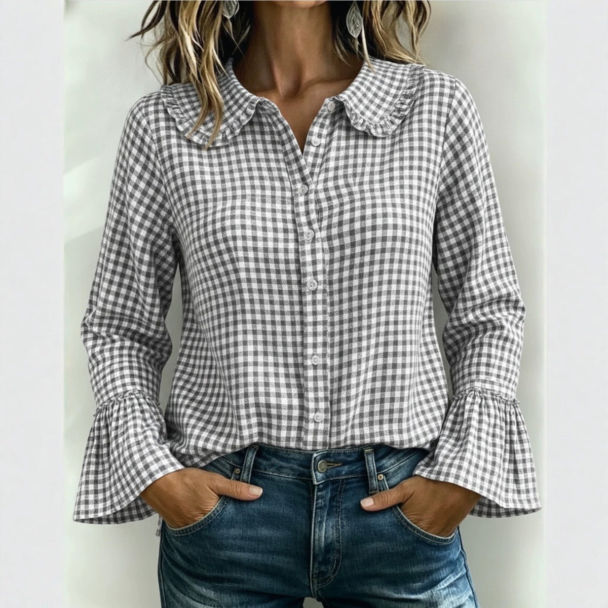 Women’s Casual Vintage Plaid Shirt – Loose-Fit Relaxed Everyday Style