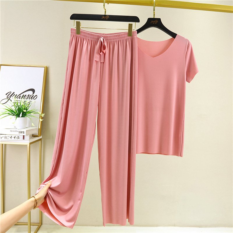 Faye Women’s Soft Ice Silk Set – Comfortable Lightweight Casual Loungewear Style