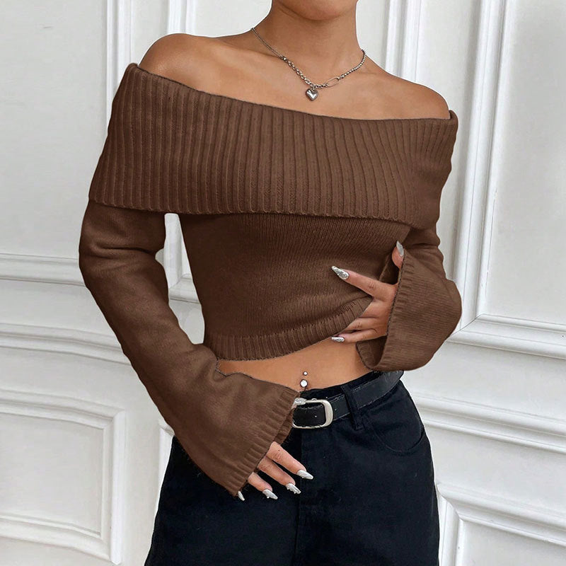 Slim-Fit Off-Shoulder Sweater - Modern and Soft
