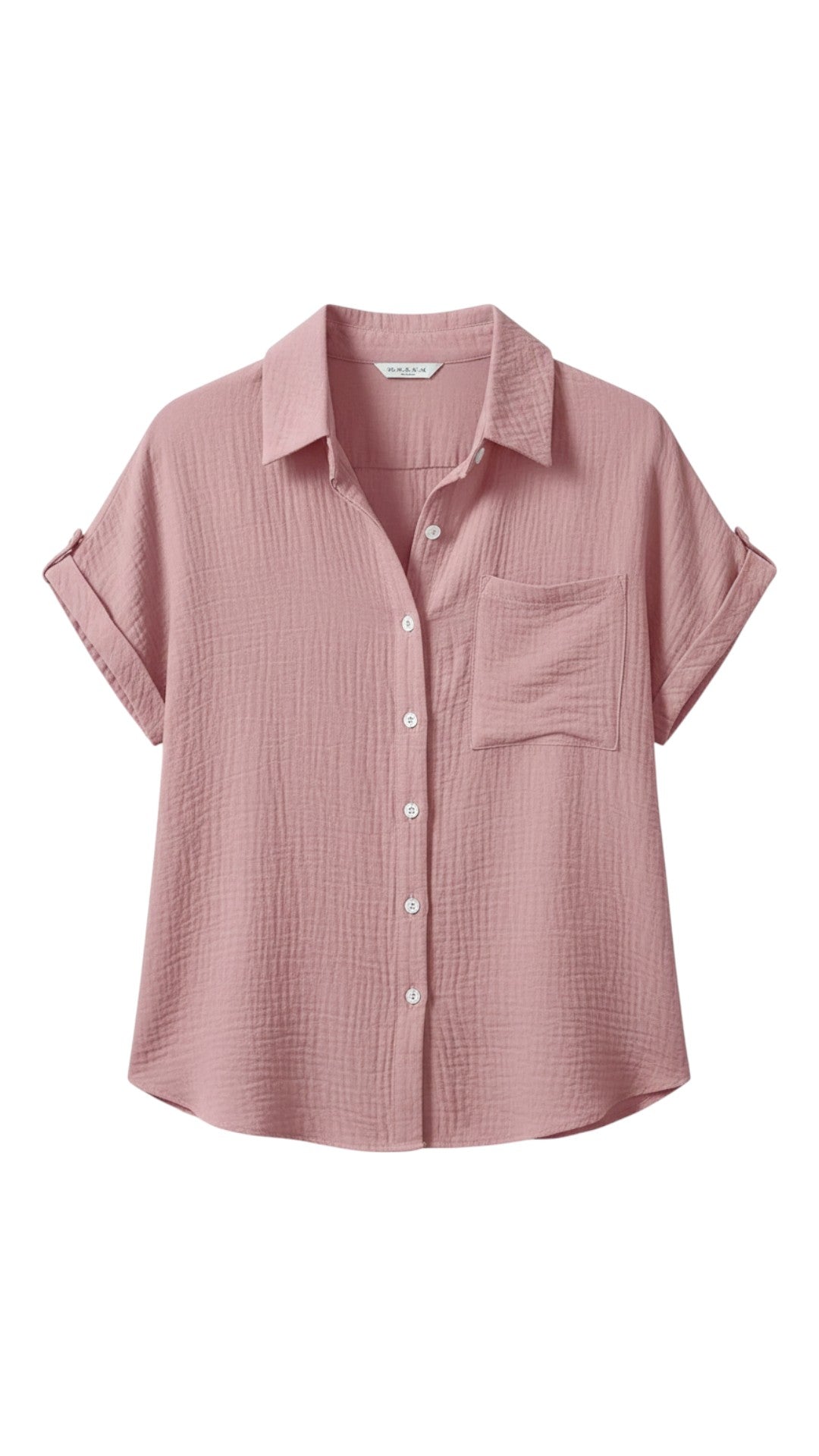 Women's Short Sleeve Button Blouse – Lightweight Summer Casual Top