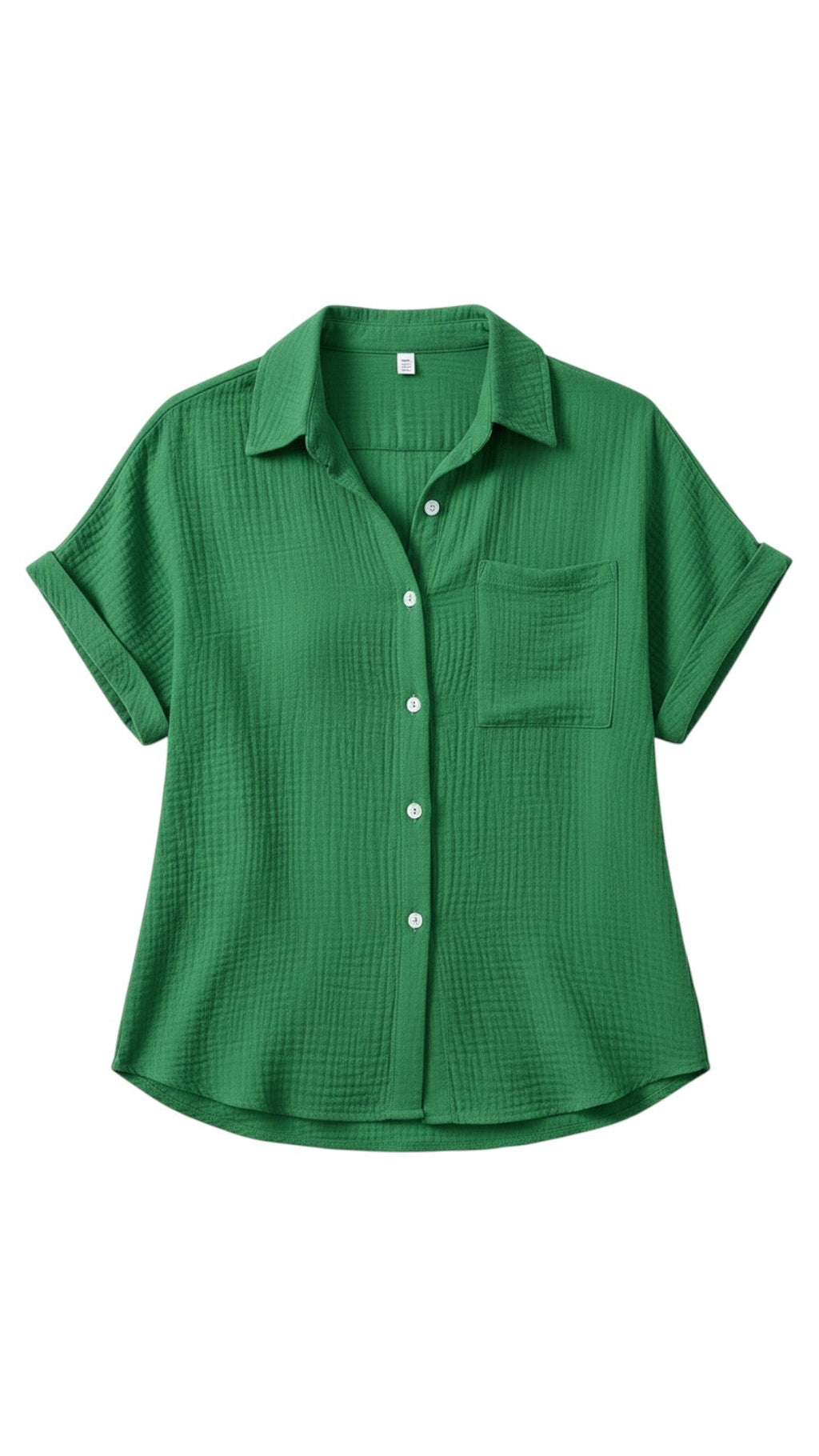 Women's Short Sleeve Button Blouse – Lightweight Summer Casual Top