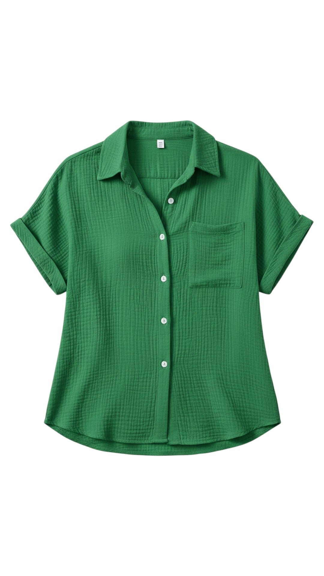 Women's Short Sleeve Button Blouse – Lightweight Summer Casual Top