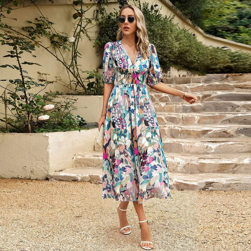 Florence Women’s Boho Floral Maxi Dress – Airy Elegant Summer Style
