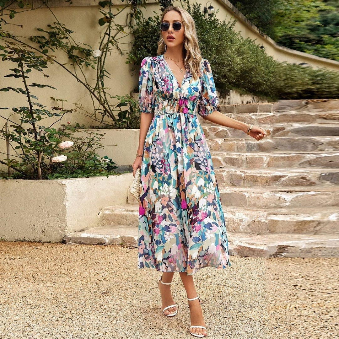 Florence Women’s Boho Floral Maxi Dress – Airy Elegant Summer Style