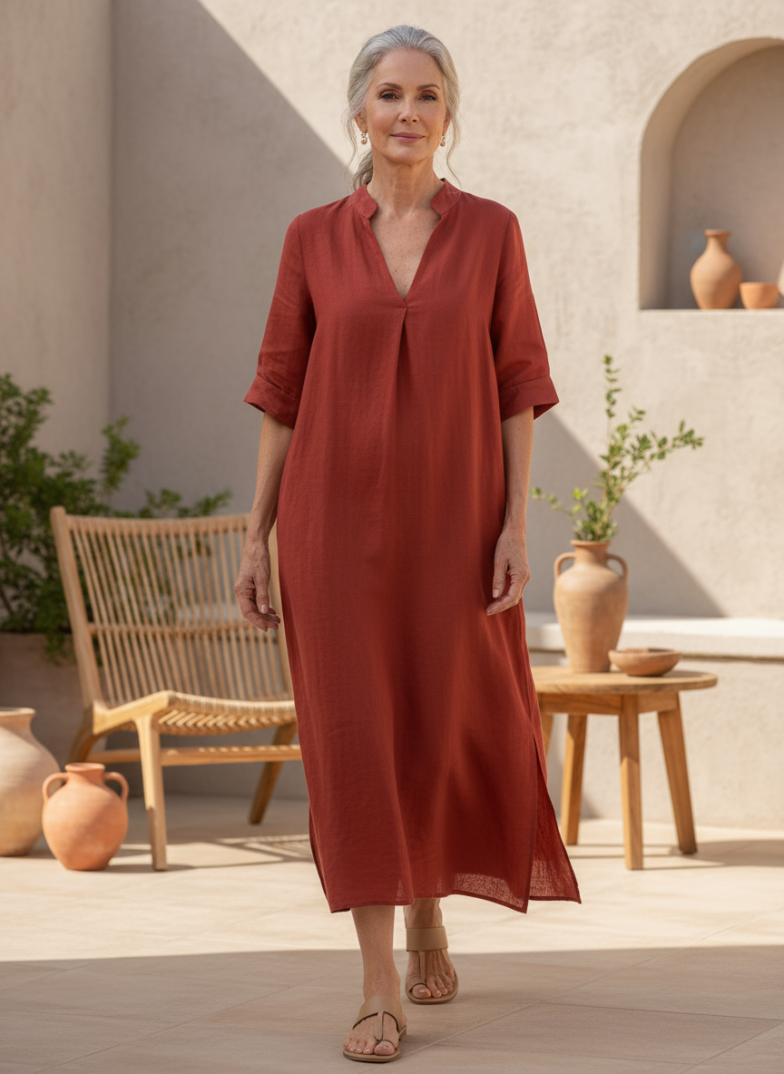 Amalie Women's Relaxed Casual Dress – Easy Everyday Feminine Style