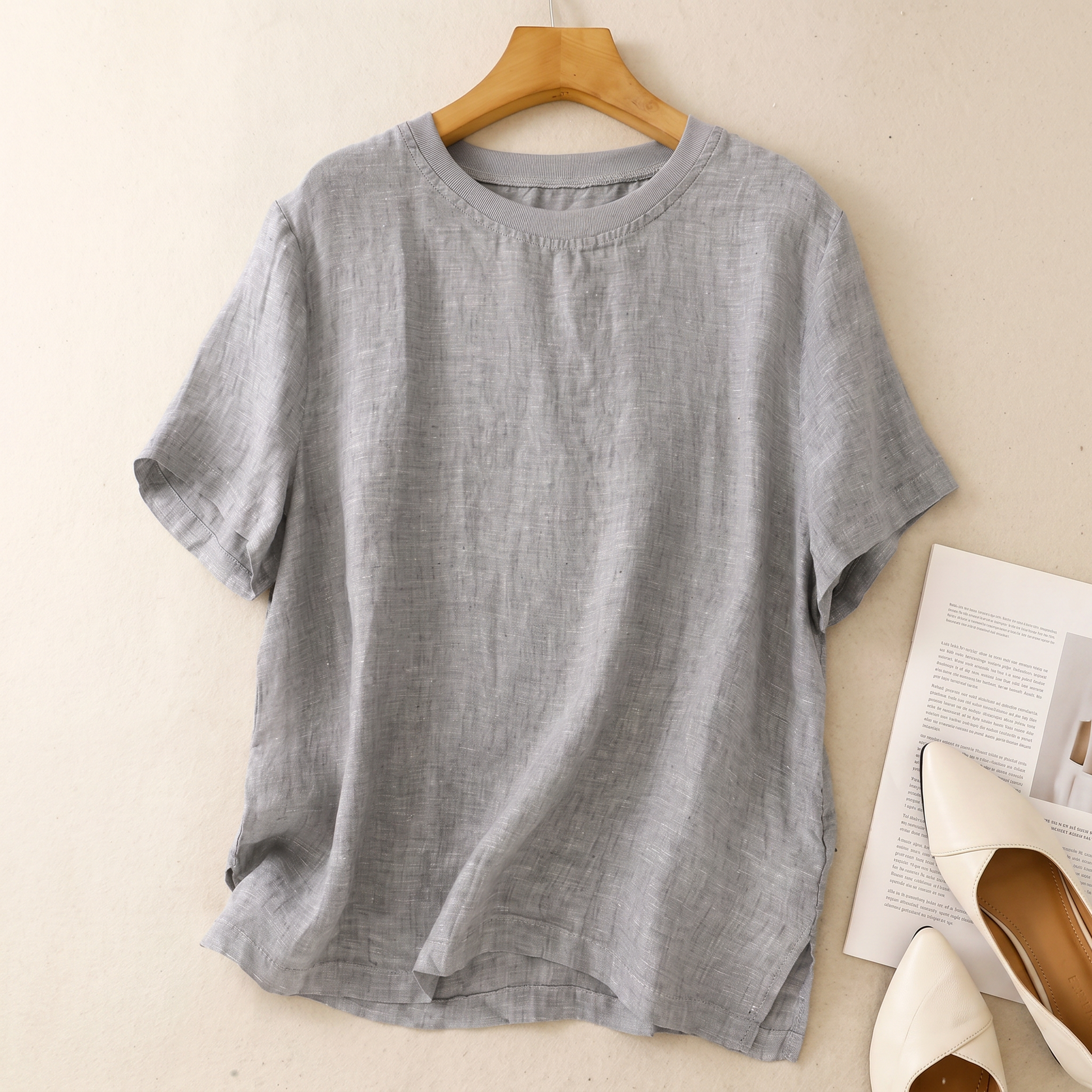 Women's Cotton Tee - Lightweight Casual Everyday Top