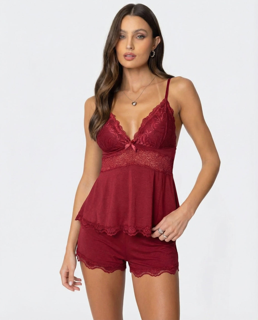 Midnight Kiss Women’s Lace Set – Elegant Romantic Party Nightwear Style