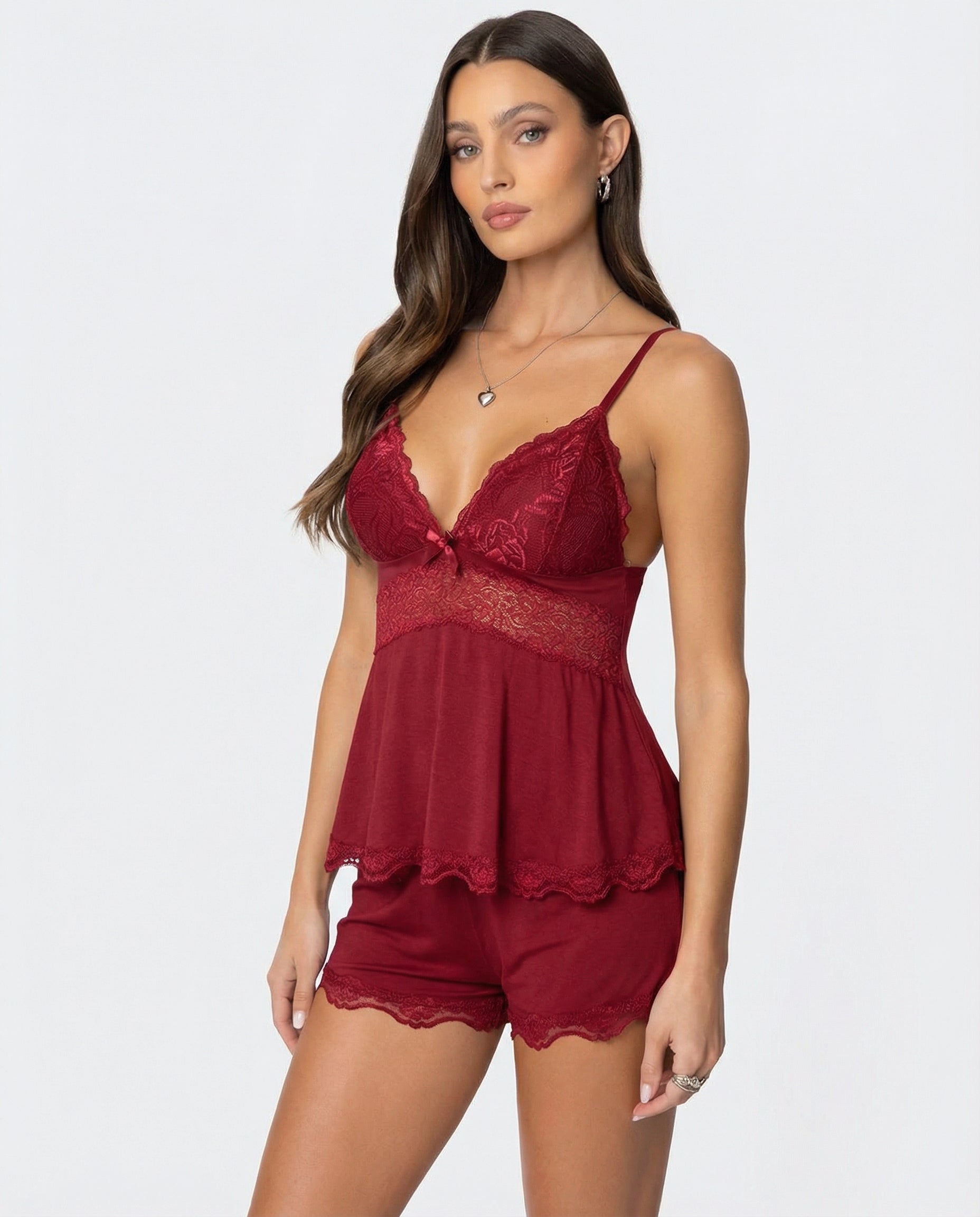 Midnight Kiss Women’s Lace Set – Elegant Romantic Party Nightwear Style