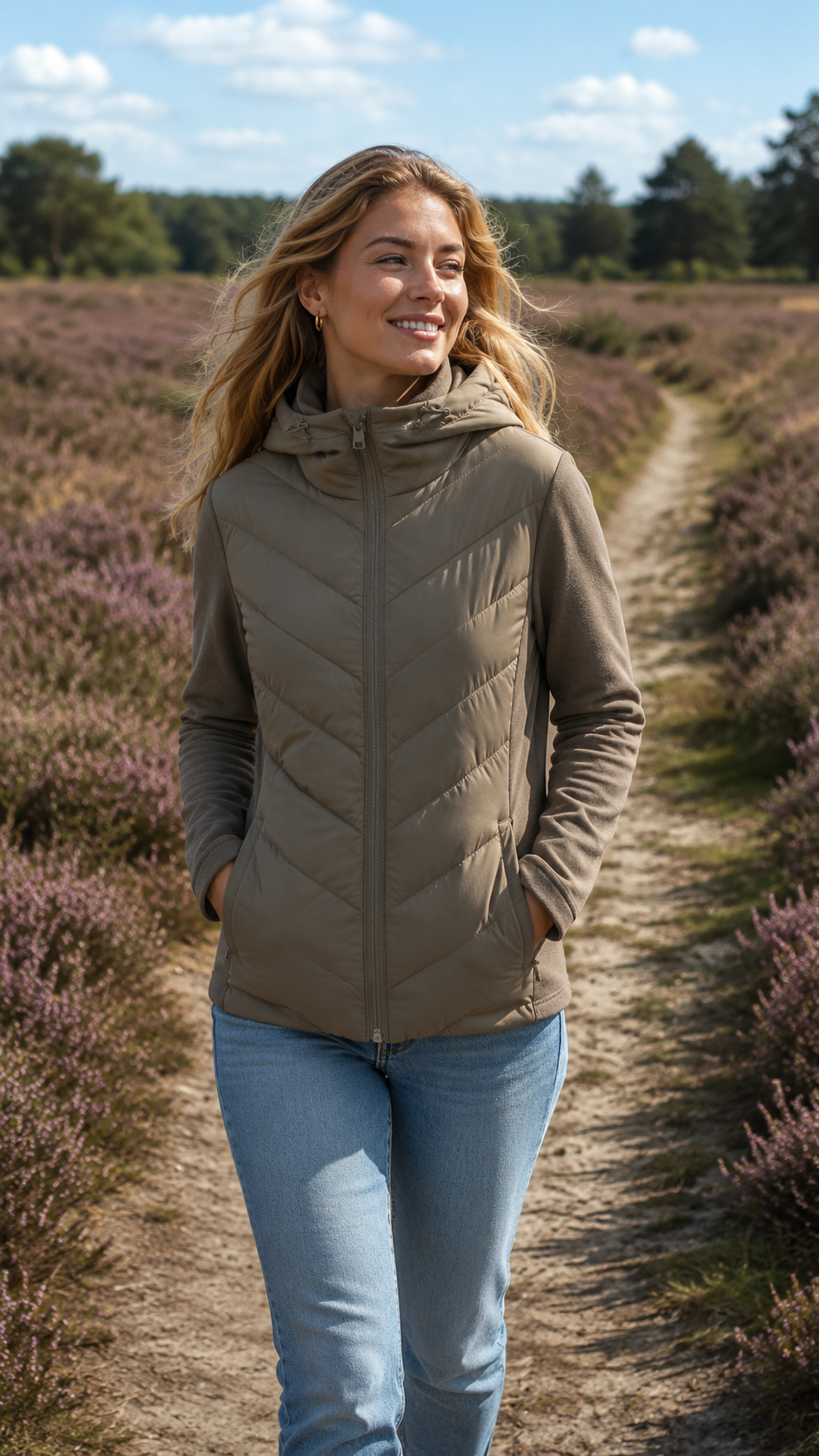 Women's Patterned Lightweight Jacket - Easy Transitional Layer